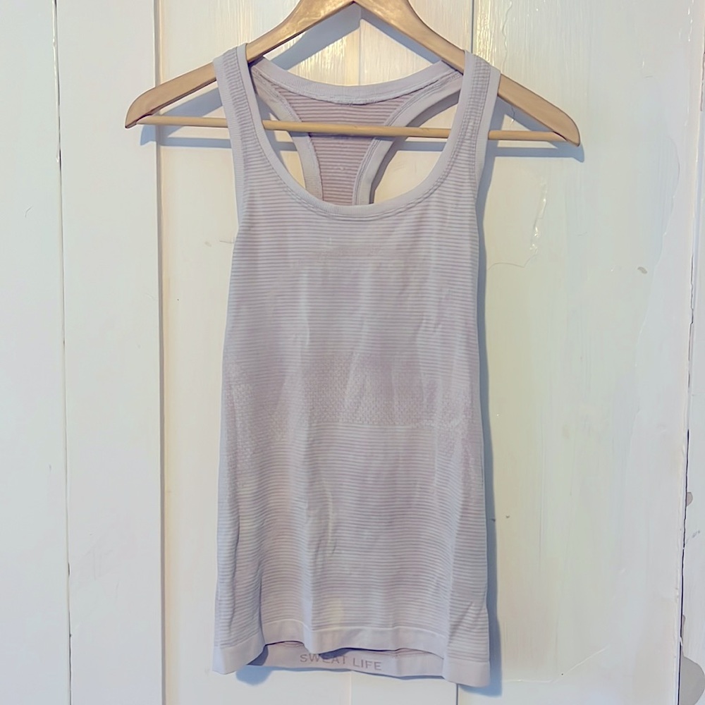 Lululemon white swiftly tank, Size 4